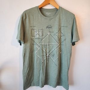 Banana Republic mens baseball field tshirt size L green